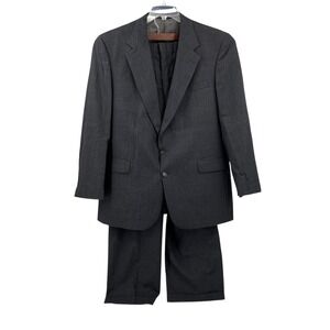 Botany 500 Couture Gray Plaid 100% Wool Men's Suit 48 XL Blazer & 40x31 Pants‎